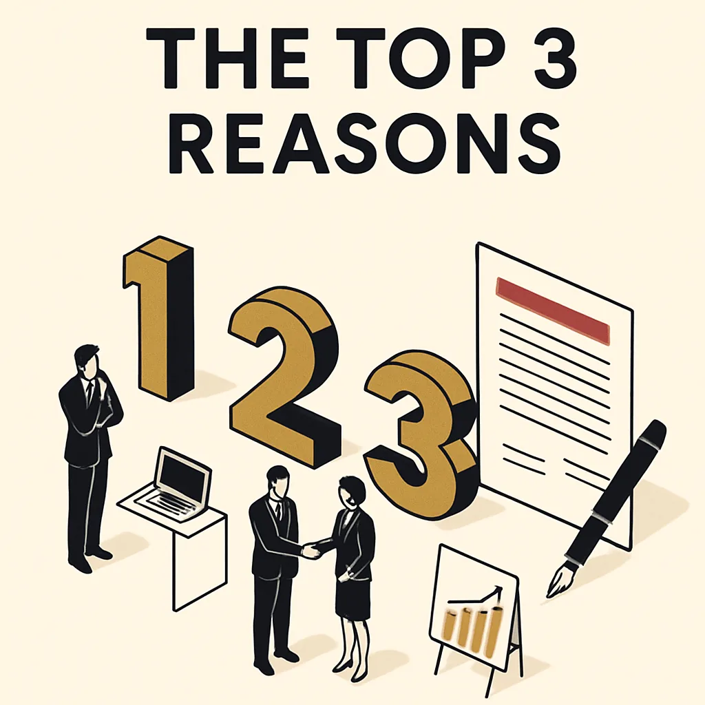The three most common reasons enlarged.