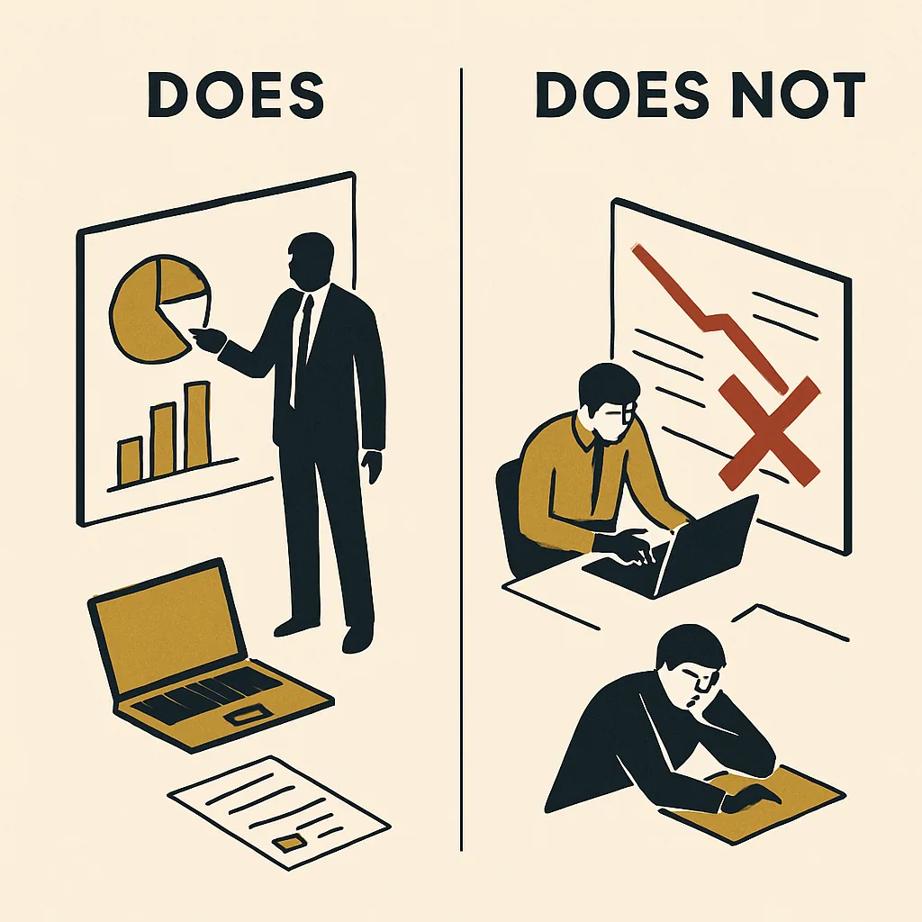 A two-column list of what works and what does not for AI ranking.