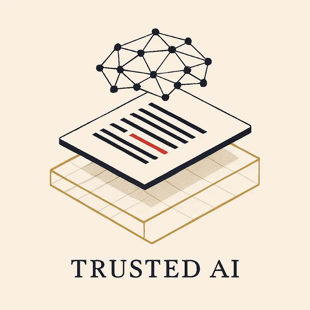 Three stacked layers showing site structure, content and AI trust for a beauty salon.