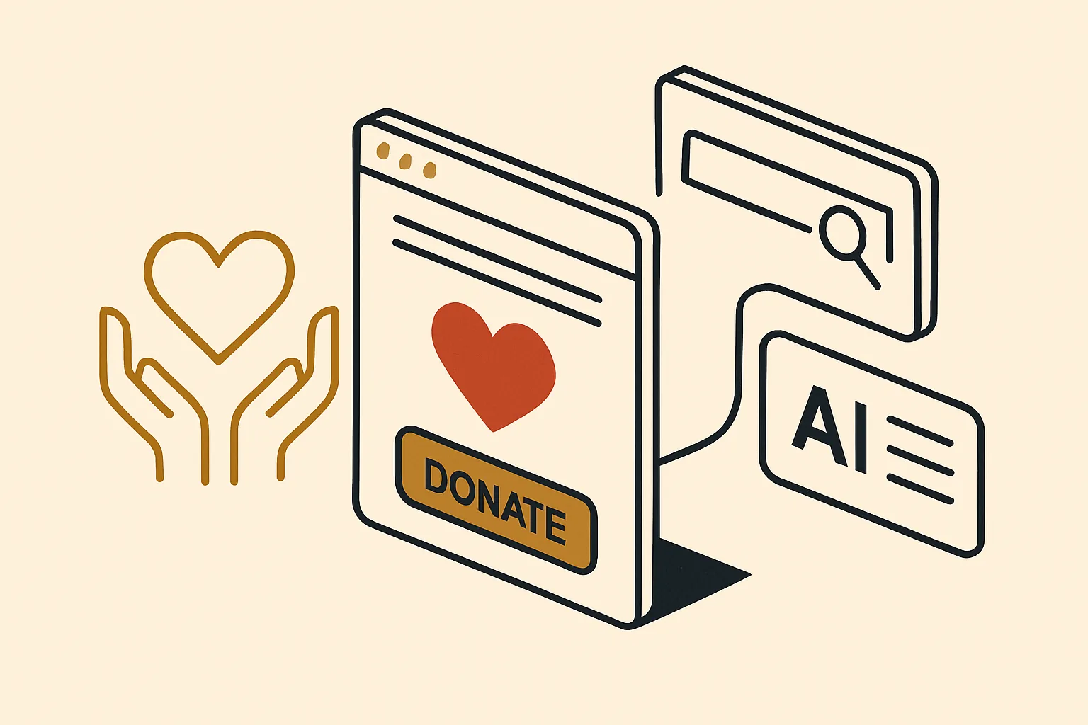 A charity's site clearly findable by donors and beneficiaries across search and AI.