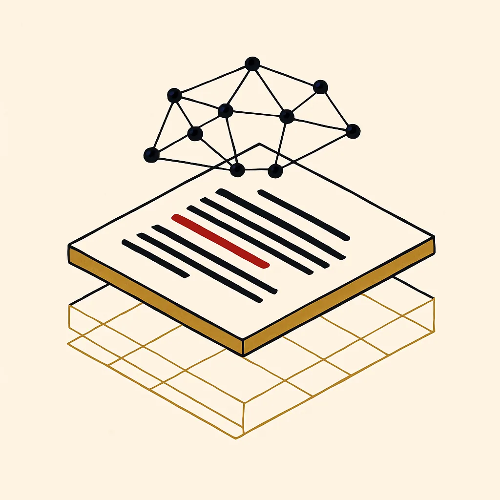 Three stacked layers showing site structure, content and AI trust for a chiropractic clinic.