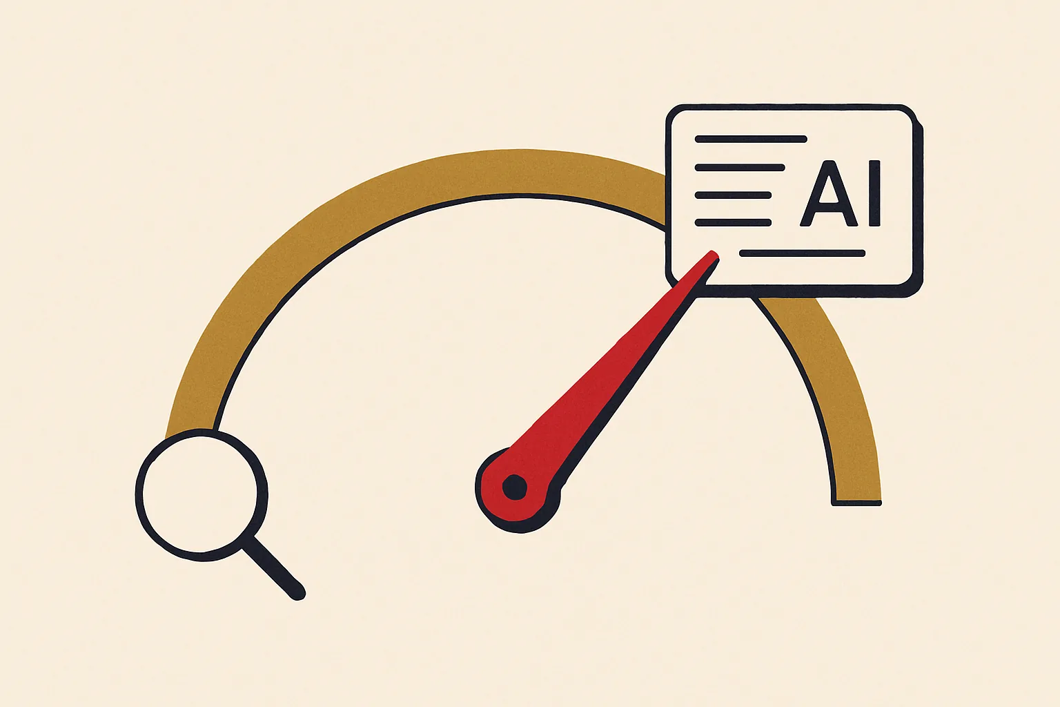 A visibility meter rising from search to an AI answer card for an estate agency.