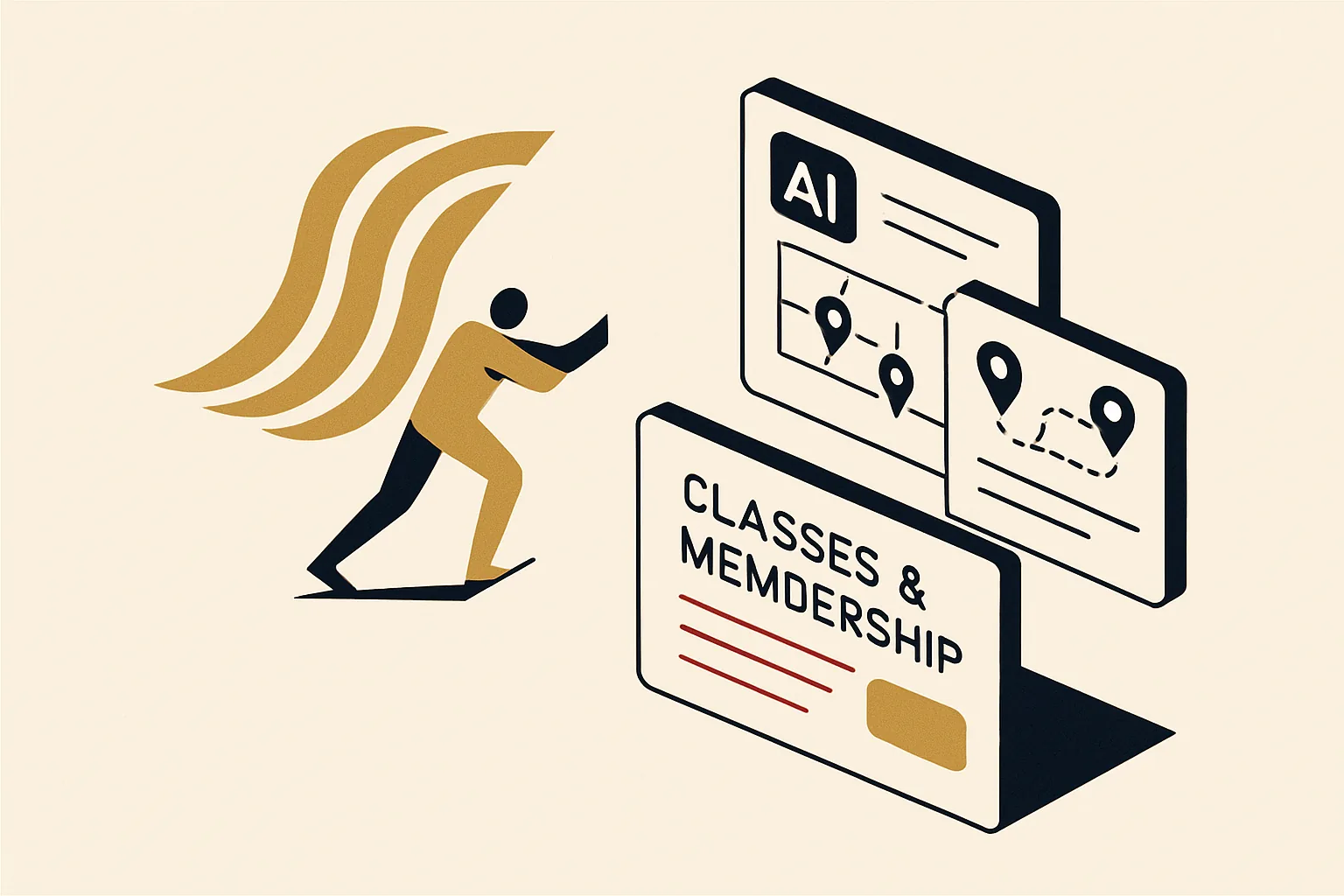 A gym shown as the named local choice for membership and classes across search and AI.