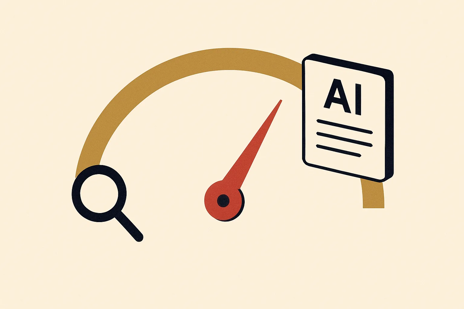 A visibility meter rising from search to AI, showing a plumber's named presence increasing.