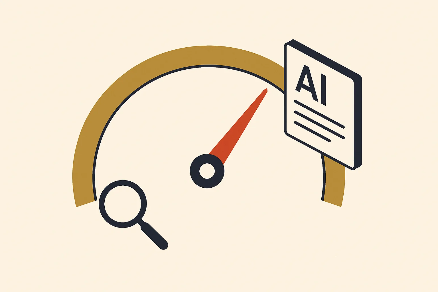 A visibility meter rising from search to an AI answer card for a recruitment agency.