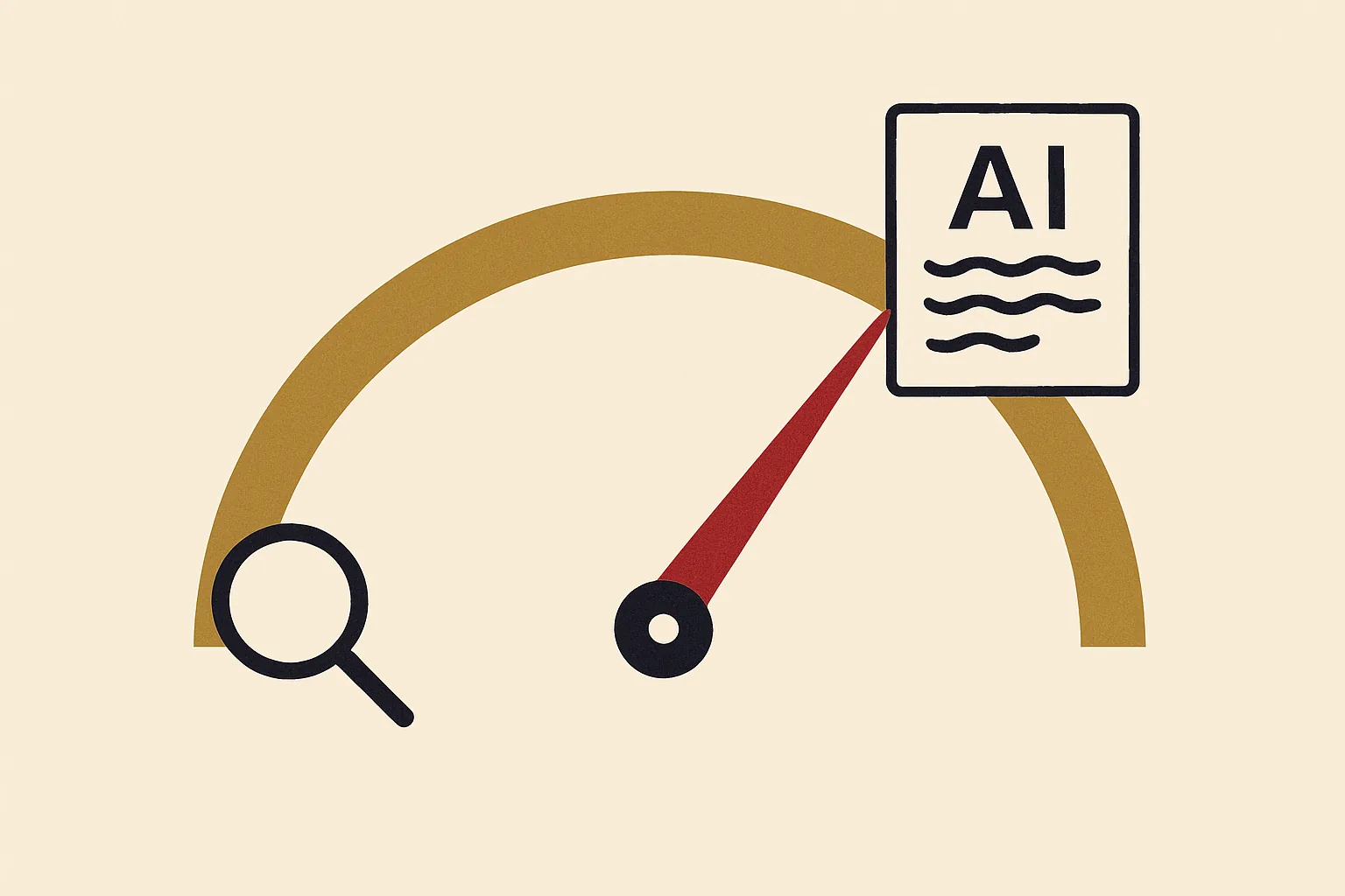 An abstract visibility meter rising from search to AI recommendations for a UK solicitors practice.