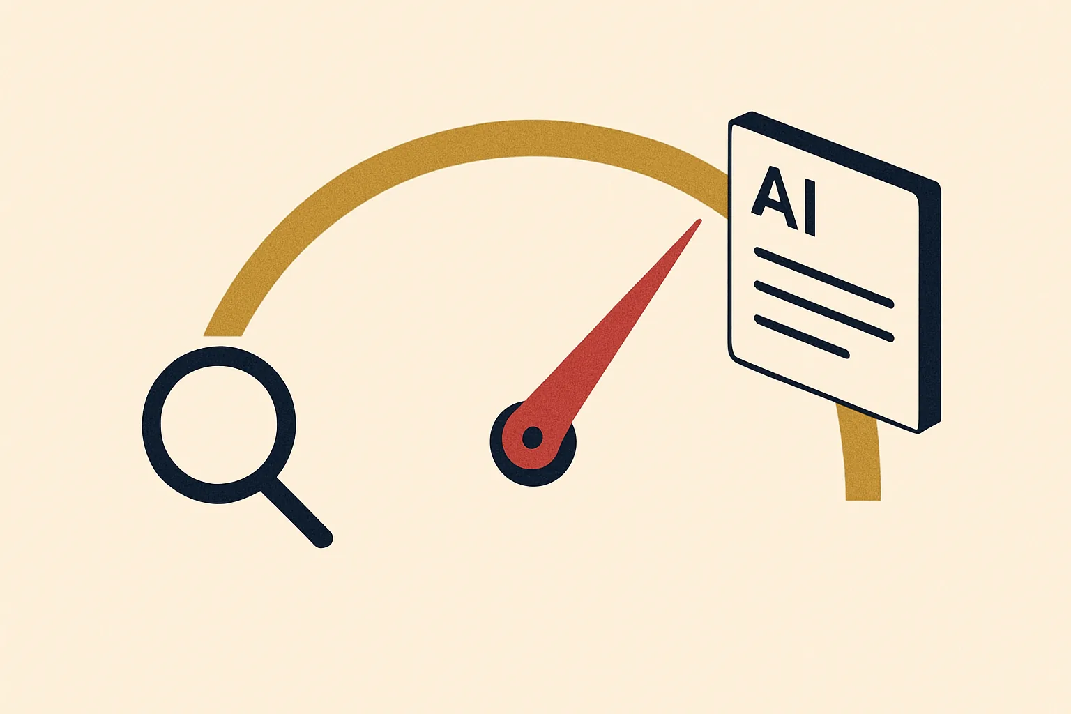 A visibility meter rising from search to an AI answer card for a spa.